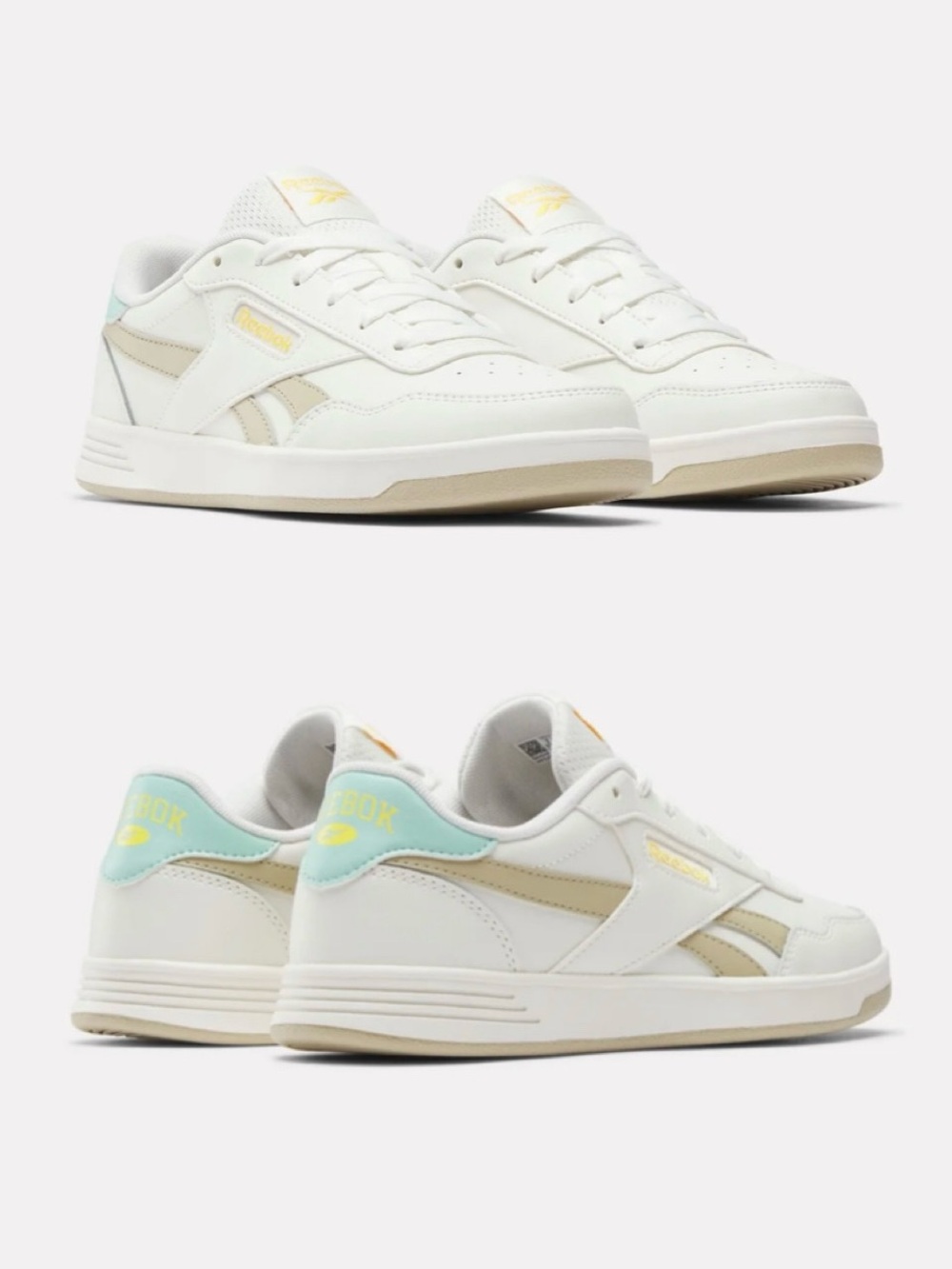 Reebok Women's Court Advance Sneakers in Chalk Classic Beige Size 7